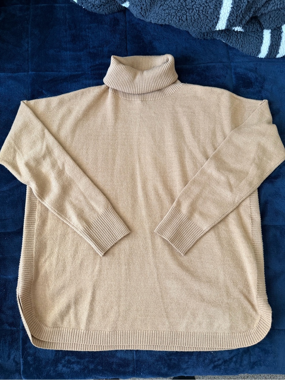 French Connection Tan Turtleneck Sweater